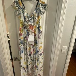 Little Mistress Midi Off The Shoulder Dress